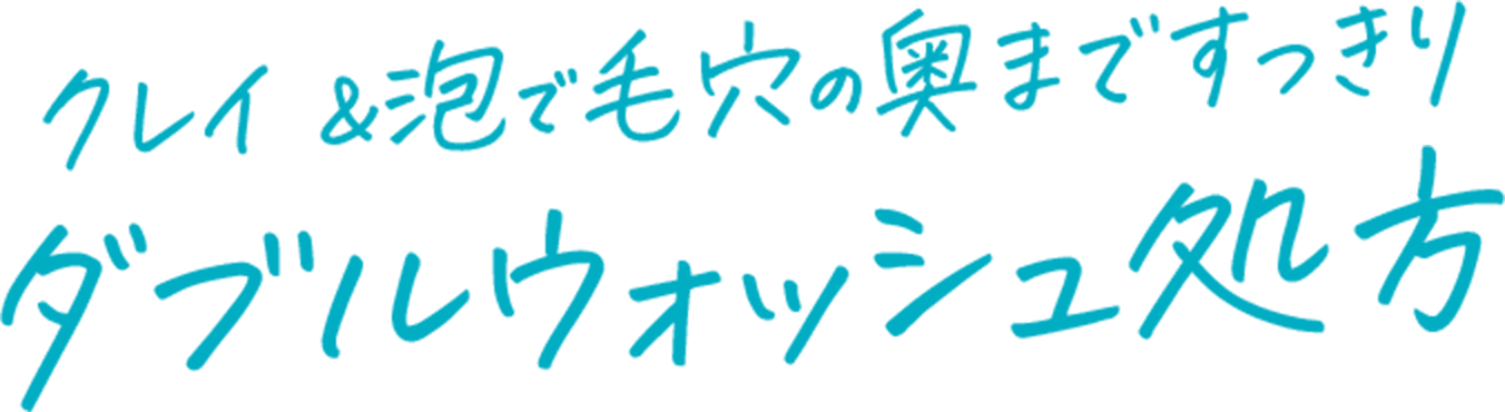 クレイ&泡で毛穴の奥まですっきり ダブルウォッシュ処方