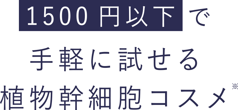 1500円以下で手軽に試せる